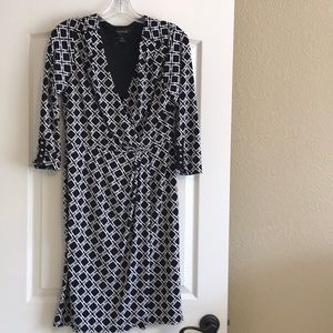 White House Black Market black & white dress